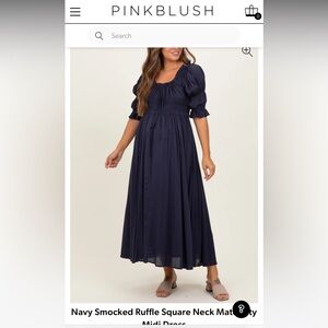 Elegant Navy Blue Women's Dress